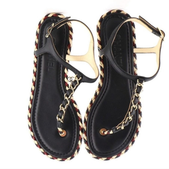 Chanel thong sandals size 7/ 37 - Picture 2 of 4
